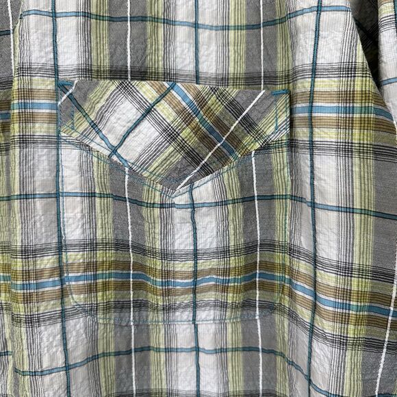 Kuhl Crinkle Stallion Men’s XL Short Sleeve Plaid Button Up Outdoor Hiking Shirt - Picture 10 of 15